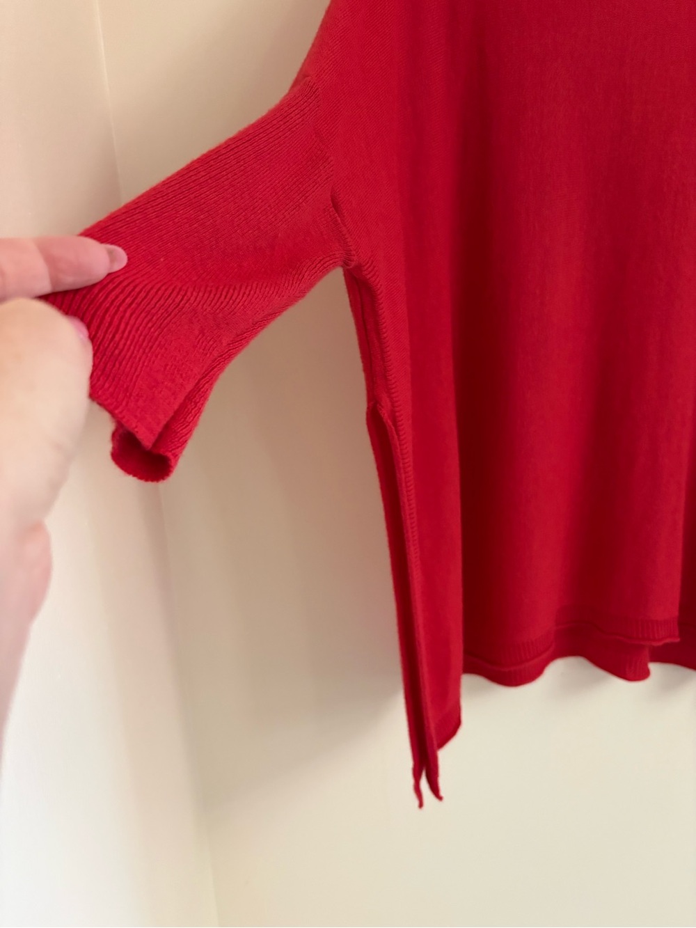 MERSEA Catalina Travel Sweater Scarlet Red Oversized One Size travel coastal lux - Picture 8 of 12